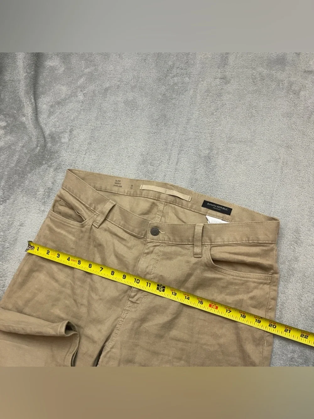 Banana Republic Traveler Linen Blend Pants Men 35x32 Tan
